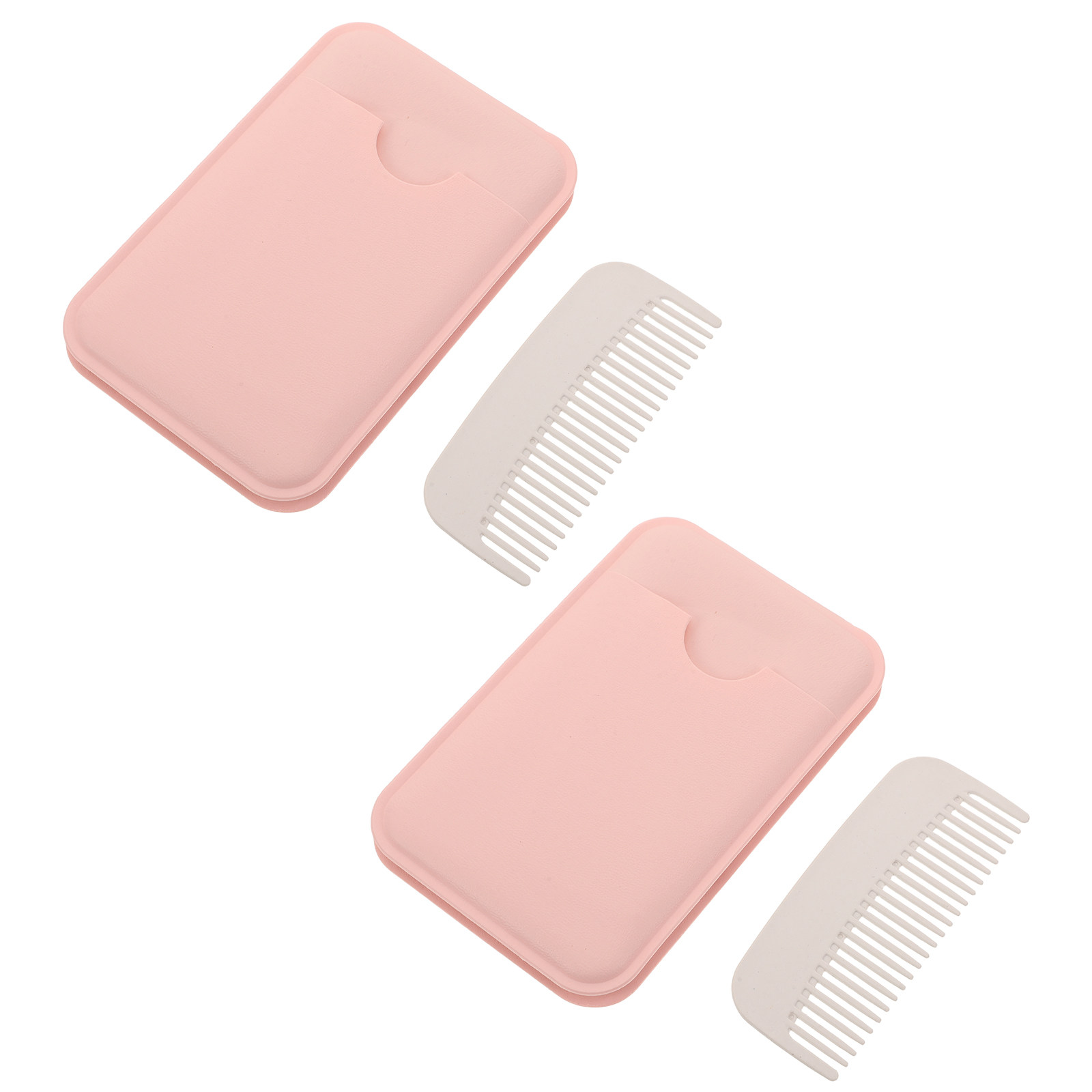 Beauty Makeup Vanity Set - 2Pcs Folding Mirror Comb Set Square