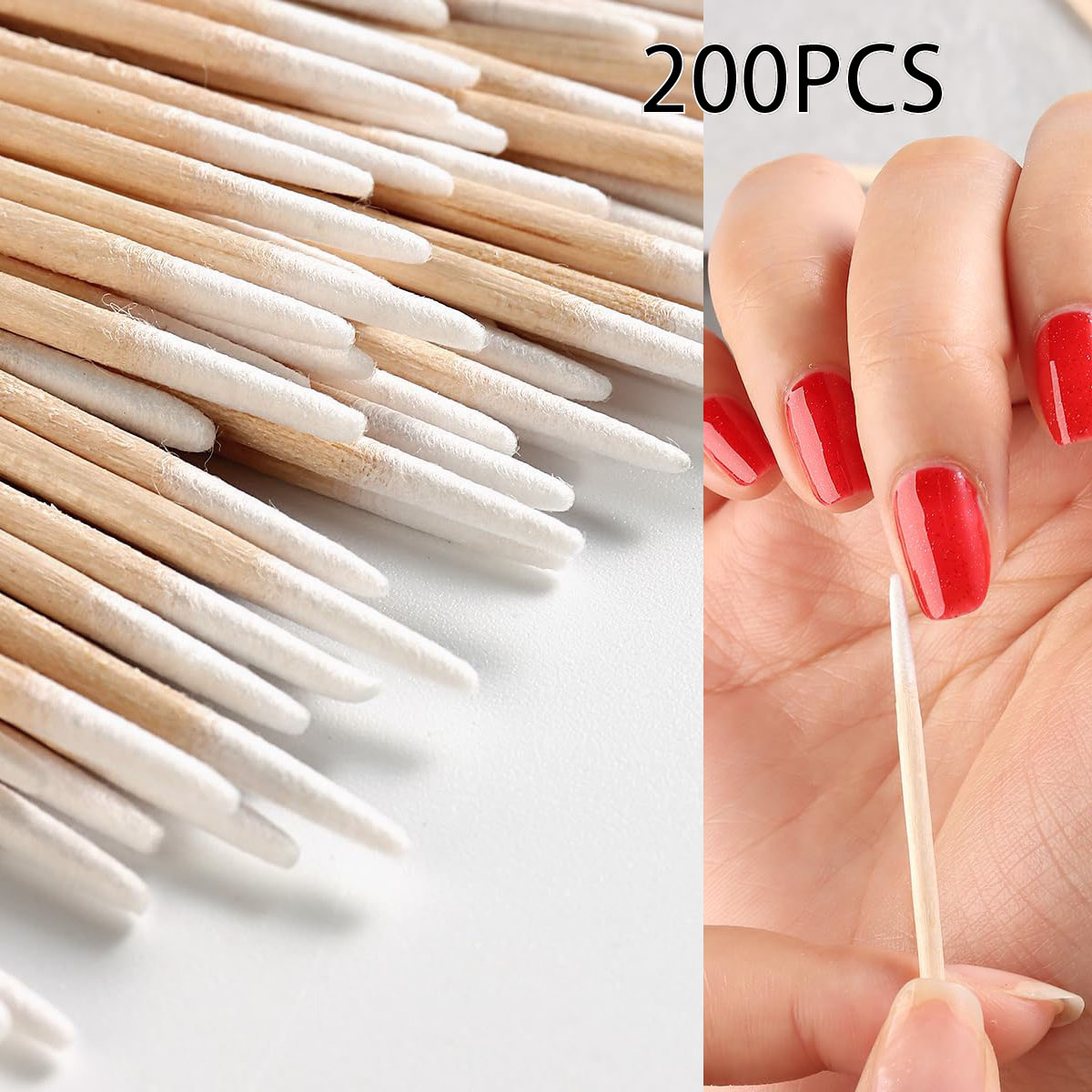 Contour Palette Stick - 200pcs Nails Art Wood Cotton Swab