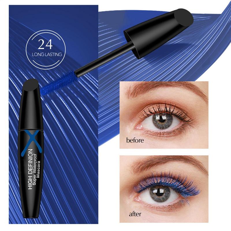 Blue Mascara for Eyelashes Vol - Waterproof Mascara Wand recension och pris