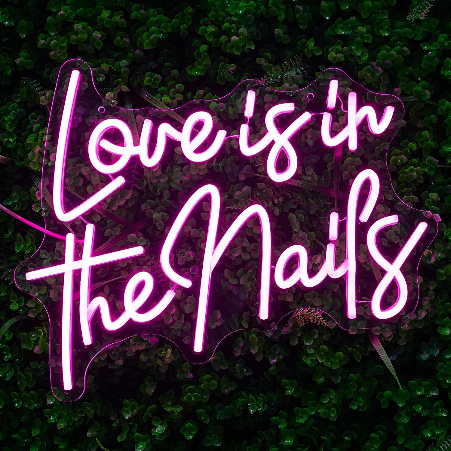 Love Is In The Nails Neon Sign - Beauty No Makeup recension och pris