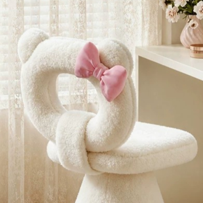 Bow Dressing Vanity Stool Pink - Beauty No Makeup recension och pris