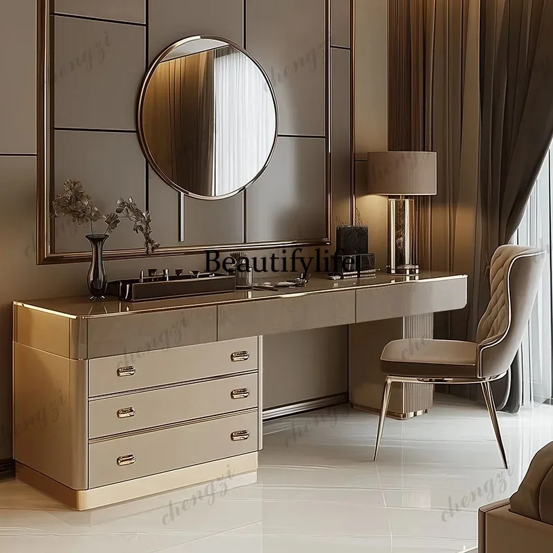 E182 Full Set Wooden Vanity Ta - Beauty Makeup Vanity Set recension och pris
