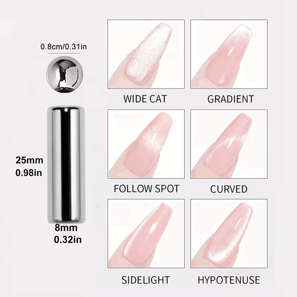 2pcs Magnet Steel Ball Nail Ar - Contour Palette Stick recension och pris