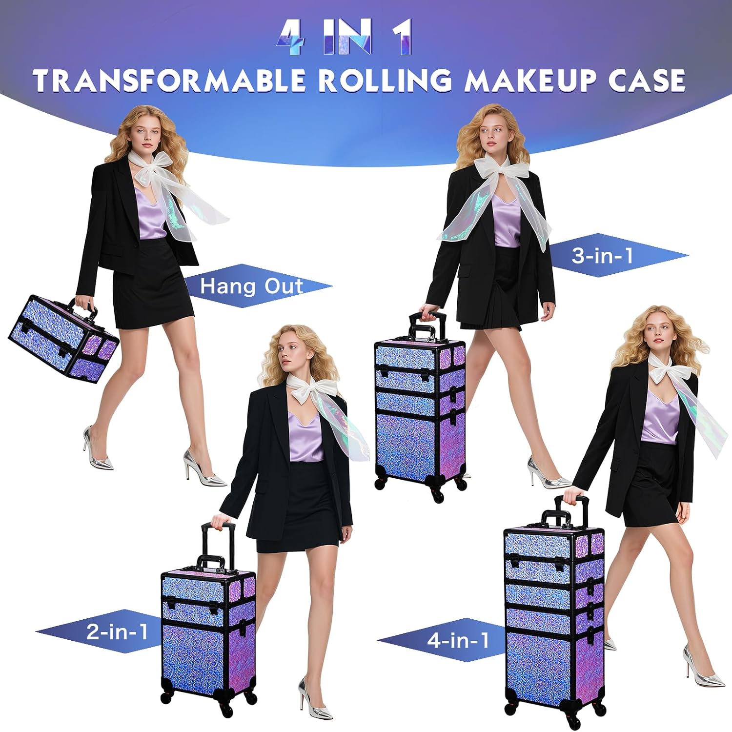 Rolling Makeup Train Case, Lar - Beauty Makeup Vanity Set recension och pris