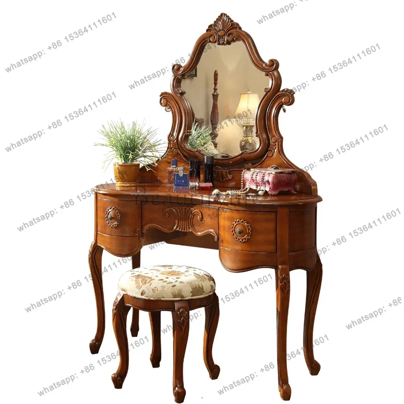 yj9 Brown Storage Vanity Table - Beauty Makeup Vanity Set recension och pris